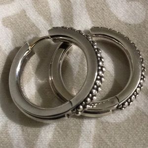 Designer Sterling Hoops Solid 14K Gold Closures